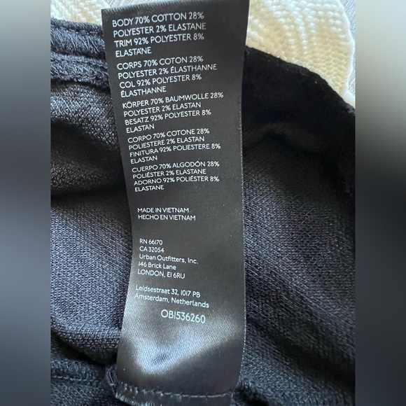 NWOT! Anthropologie Maeve Colorblock Off-The-Shoulder Ribbon Trim Crop Top L - Picture 8 of 10